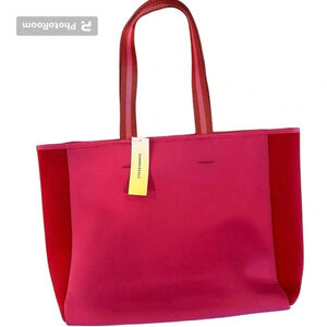 Summersalt Pink & Red Beach Bag Neoprene Tote